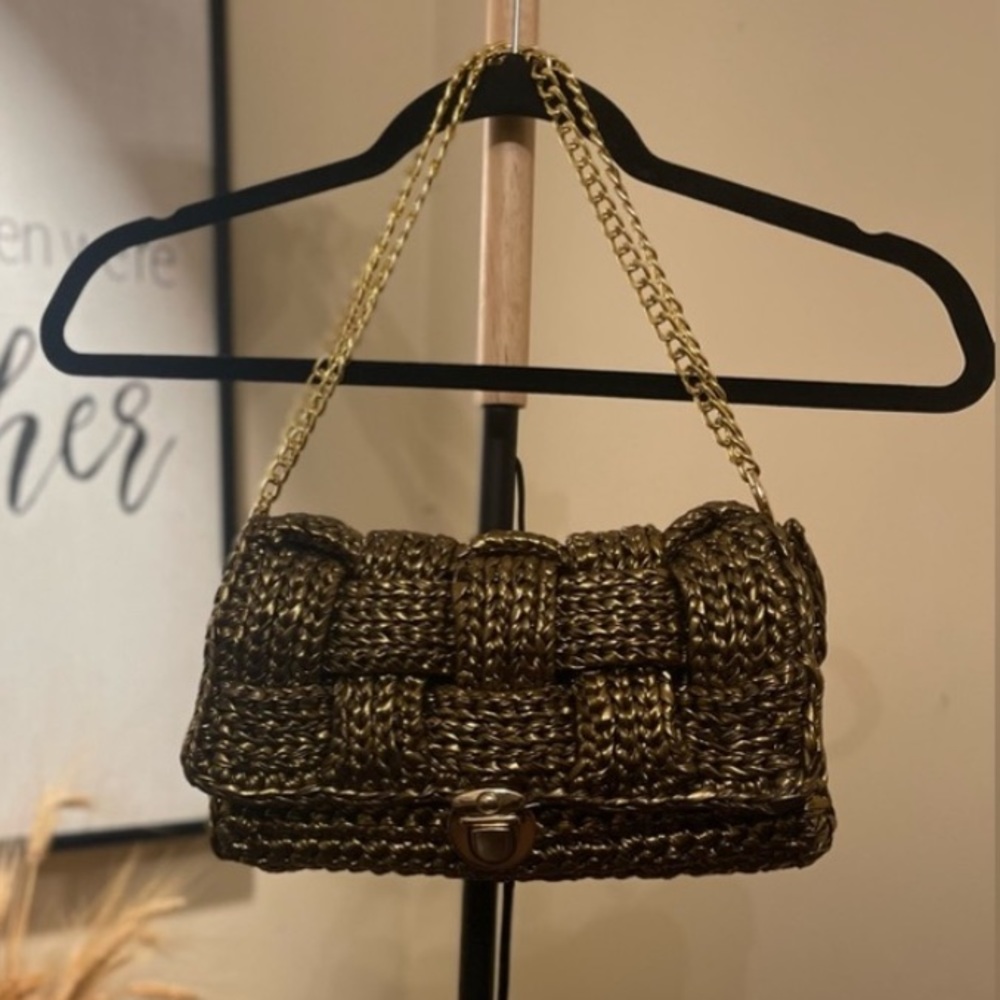 Handmade Haute Couture Metallic Shiny Shoulder Bag - Made By Auntie